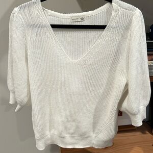 Gentle Fawn 3/4” length puff sleeve sweater